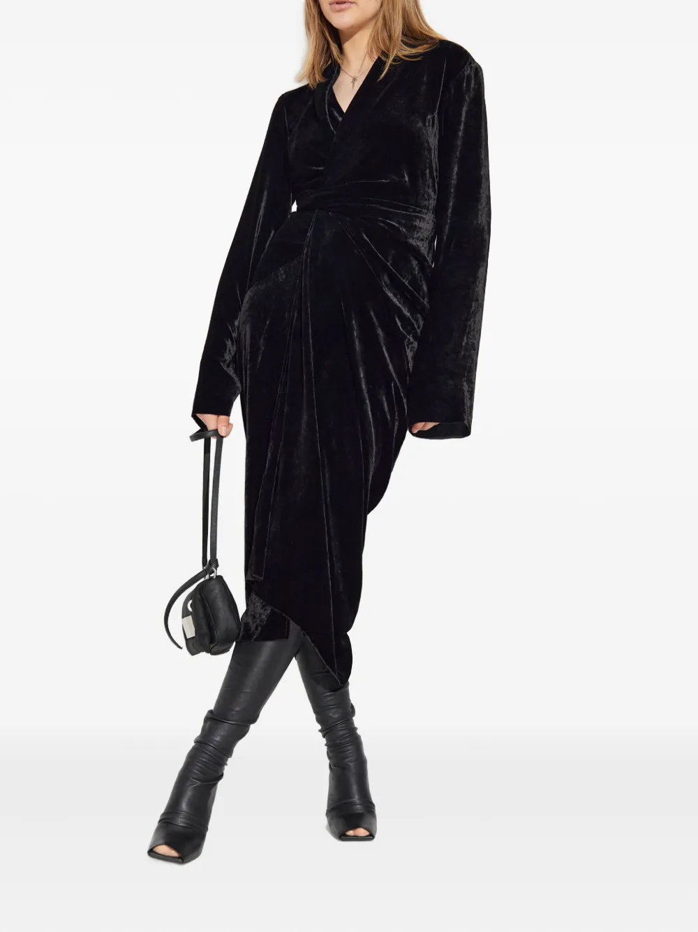 Rick Owens draped velvet dress | Day Dresses | Image 2