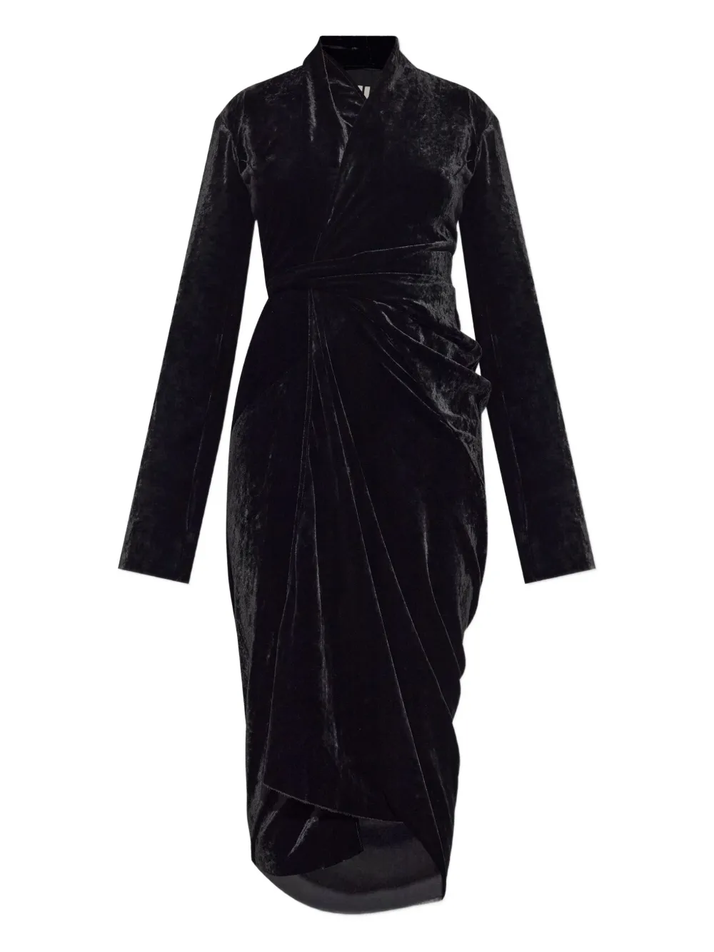 Rick Owens draped velvet dress | Black | Image 1