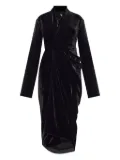 Rick Owens draped velvet dress - Black