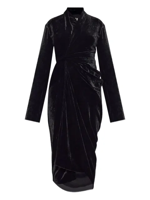 Rick Owens draped velvet dress