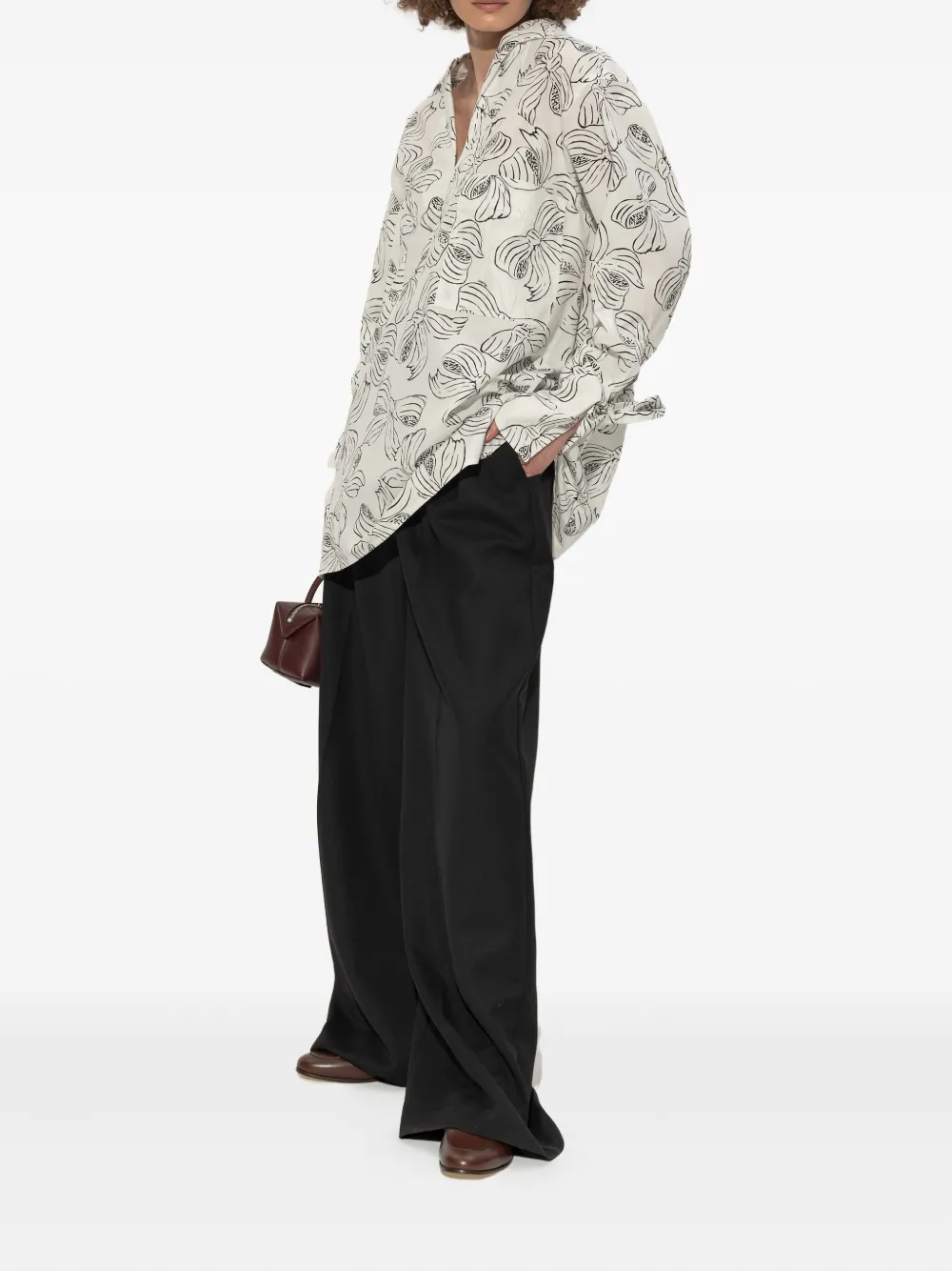 Max Mara Regent leren loafers Bruin