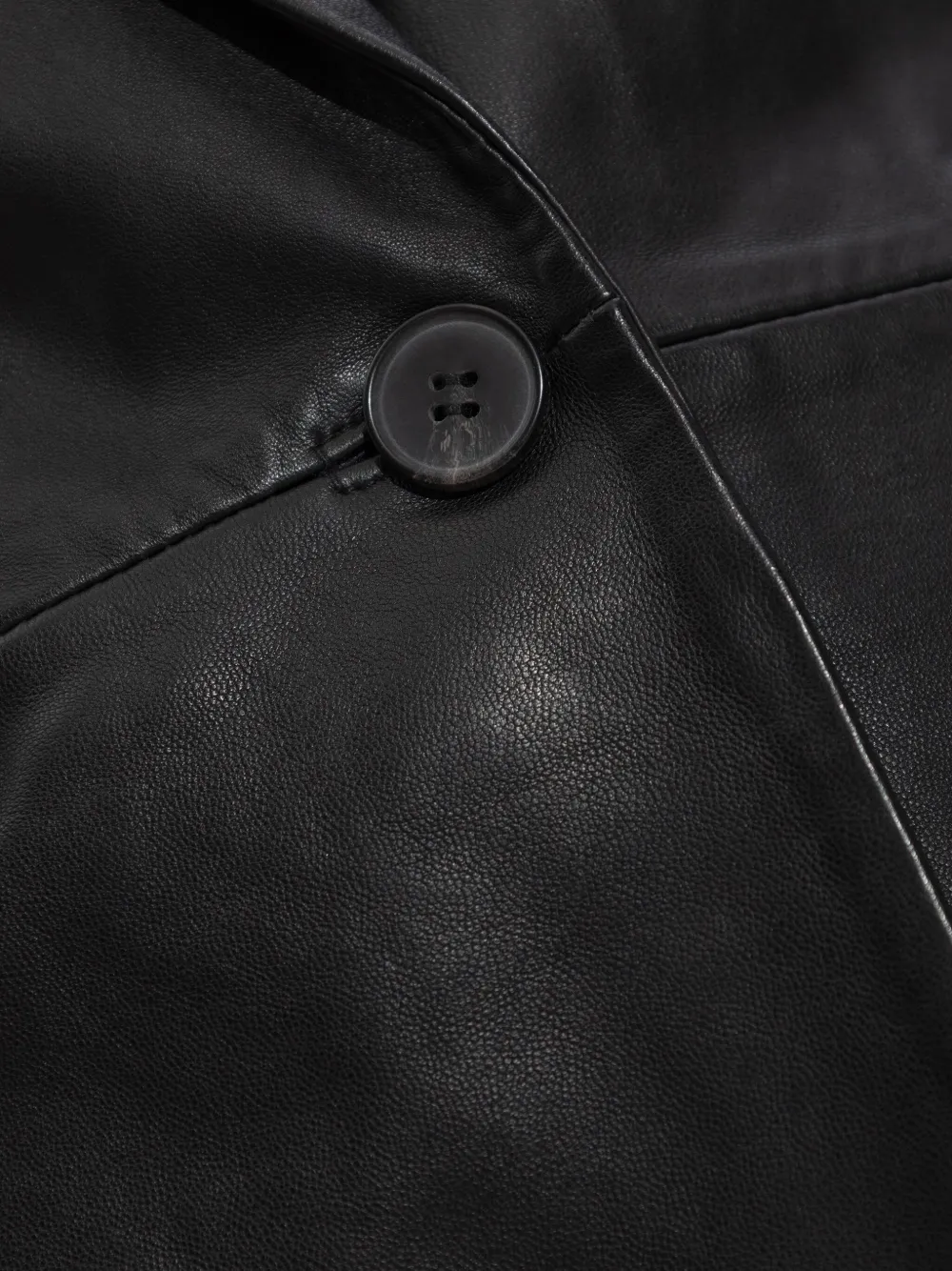 AllSaints Deri leather blazer Zwart