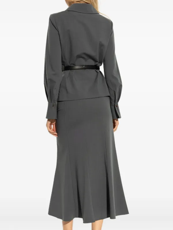 オールインワン・サロペット Self-Portrait Gray Twill Midi Dress Grey Twill Midi Dress – self-portrait-US