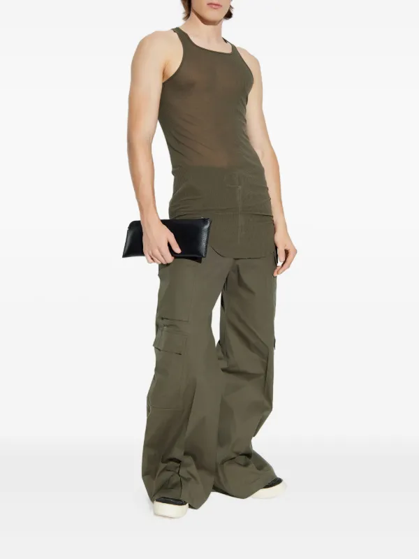 オリーブ カーゴパンツ ドローストリング付き Rick Owens ドローストリング カーゴパンツ | グリーン