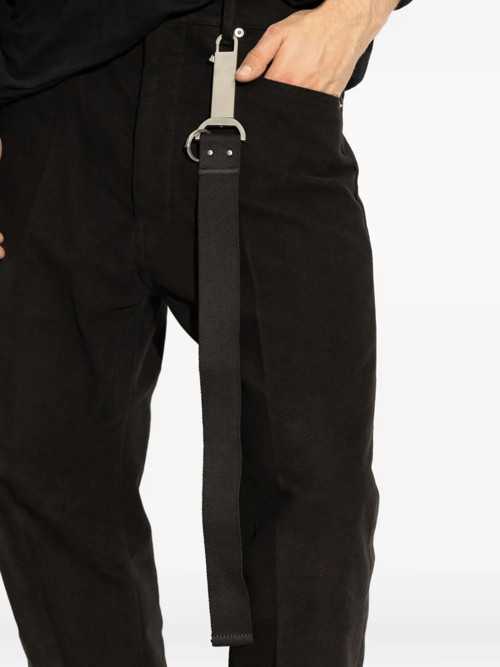 Rick Owens strap keyring Zwart