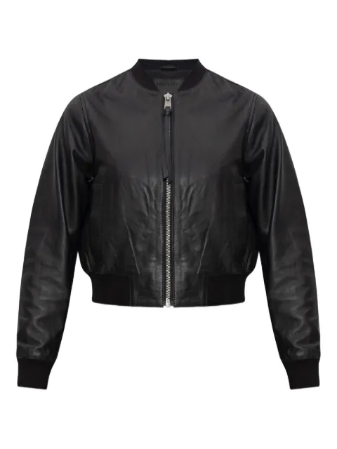 AllSaints Orten leather zip-front bomber jacket
