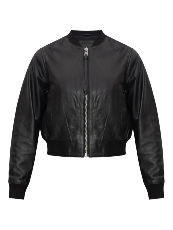 ALLSAINTS UTILITY LTHR BOMBER牛革（Black） AllSaints Jaqueta Bomber Orten De Couro | Preto | FARFETCH BR