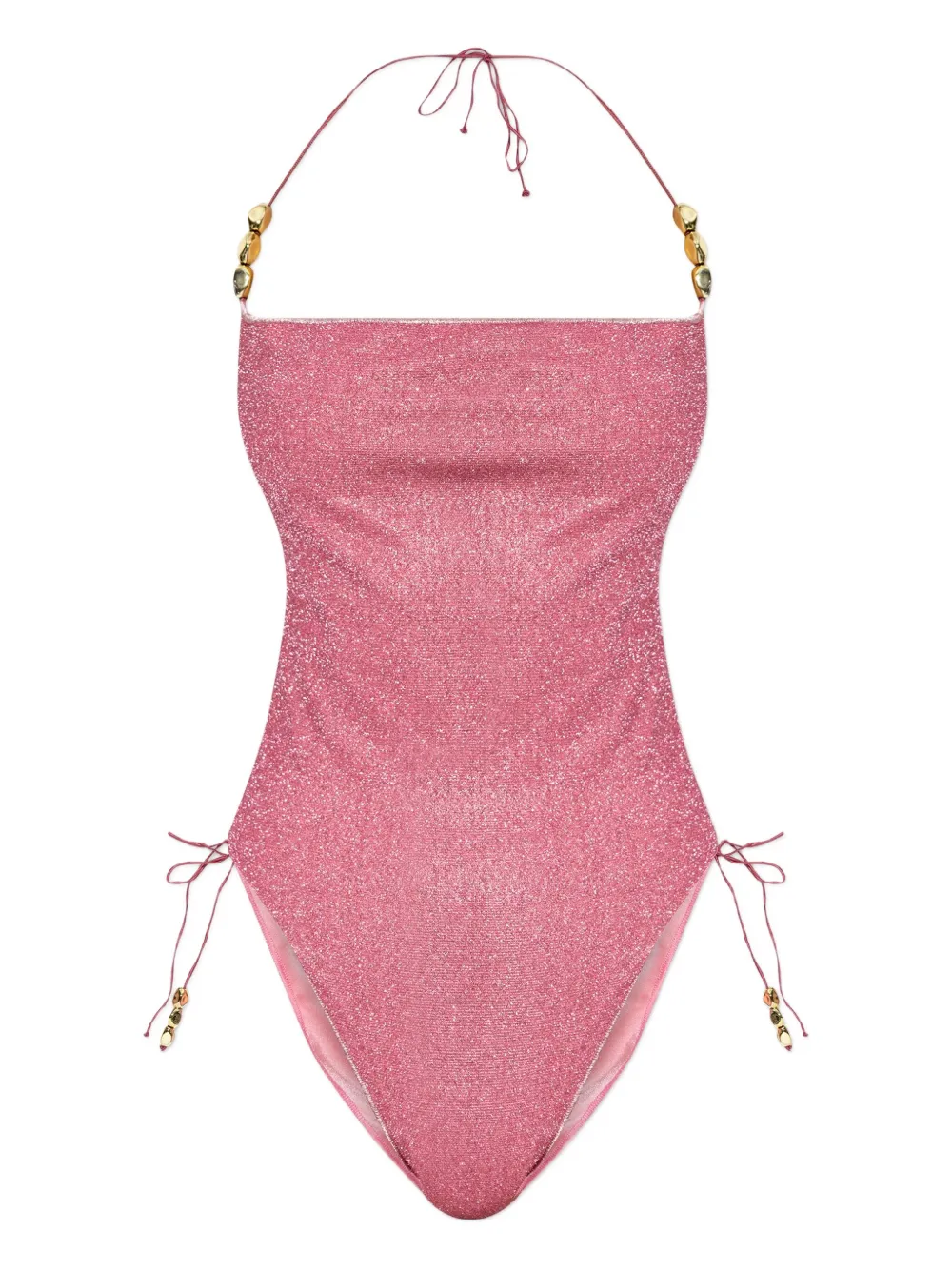 Oséree halter-neck swimsuit Roze