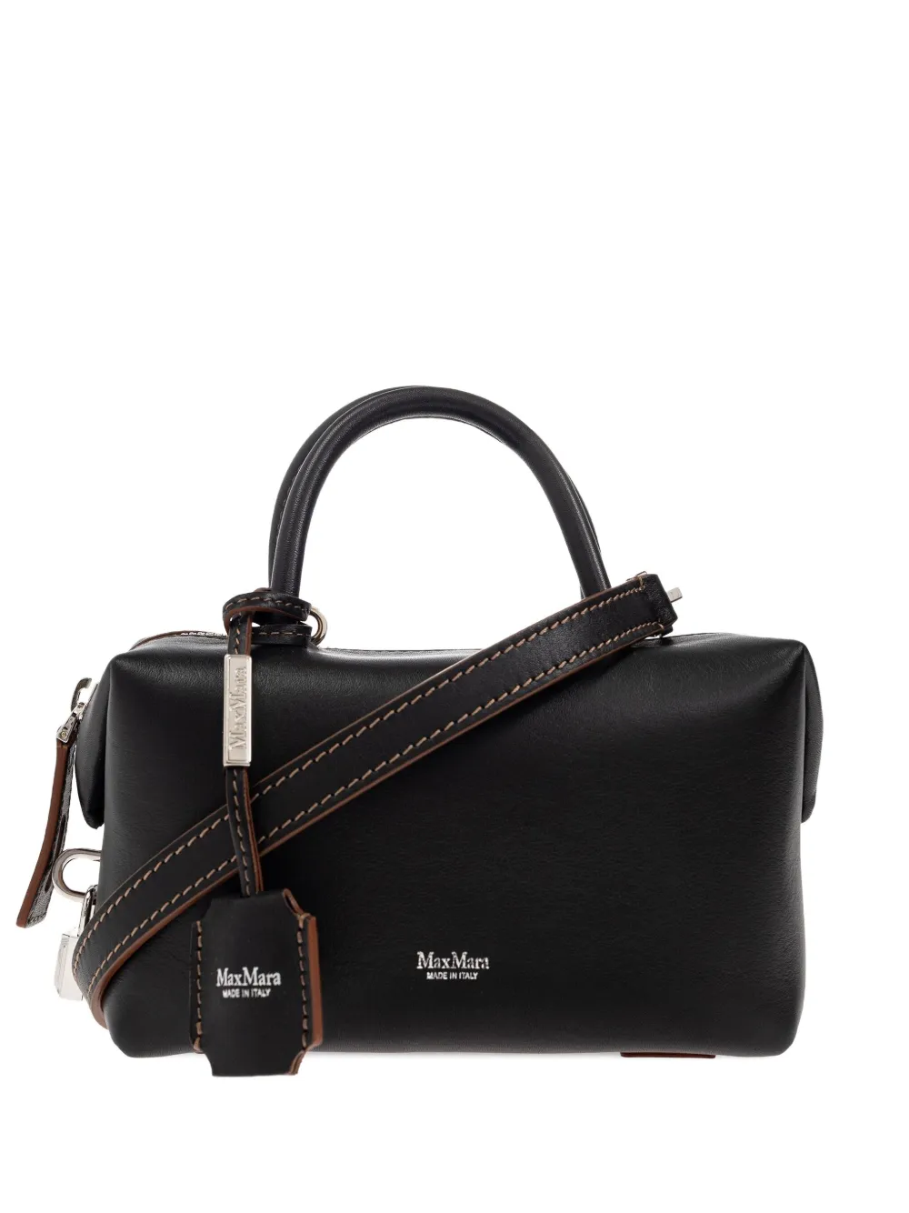 Max Mara Top-handle Zip-fastening Tote Bag In Black