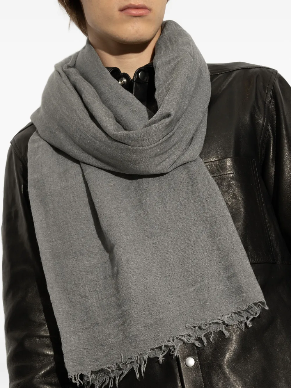 Rick Owens Sjaal met franje Grijs
