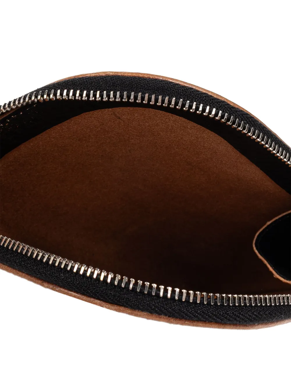 Rick Owens curved zip leather wallet 09 BLACK