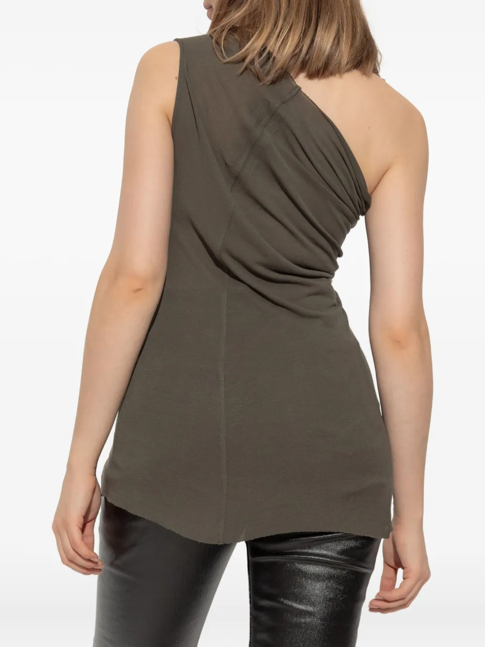 Rick Owens one-shoulder top Beige