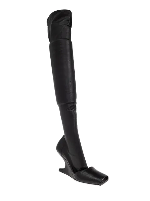 Rick Owens leather Over-The-Knee boots