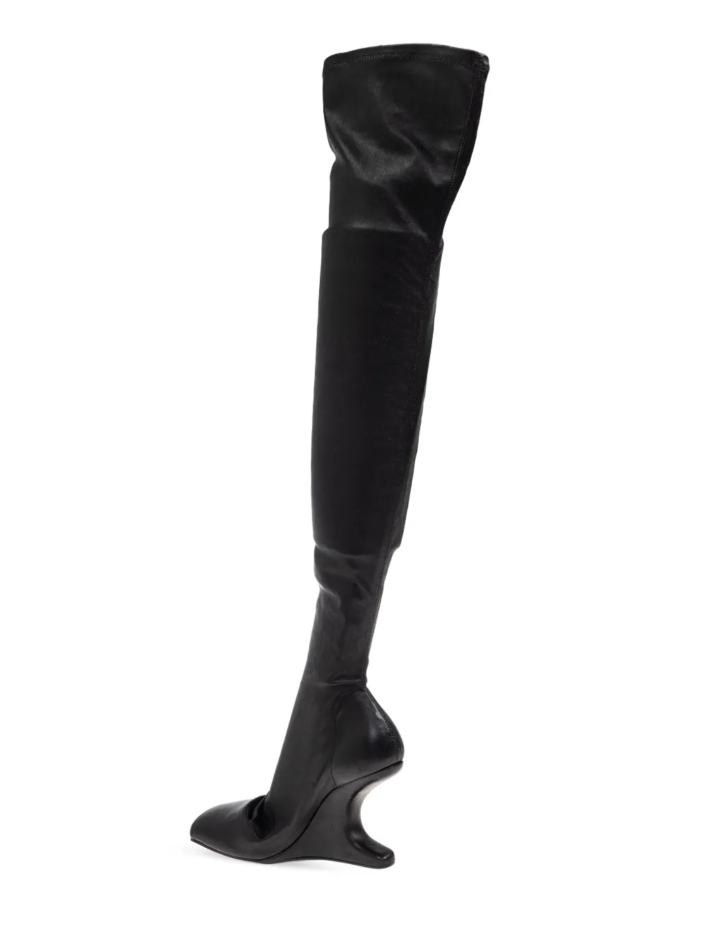 Rick Owens leather Over-The-Knee boots Black