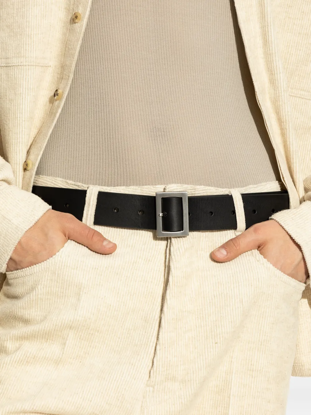 Rick Owens ^ leren riem Zwart