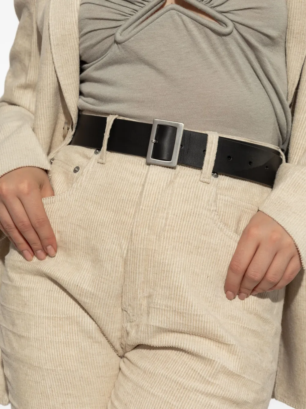 Rick Owens ^ leren riem Zwart
