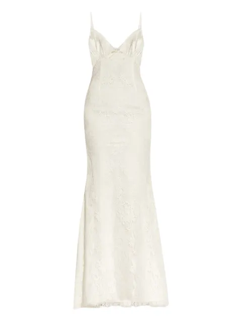 Self-Portrait lace embroidered maxi dress