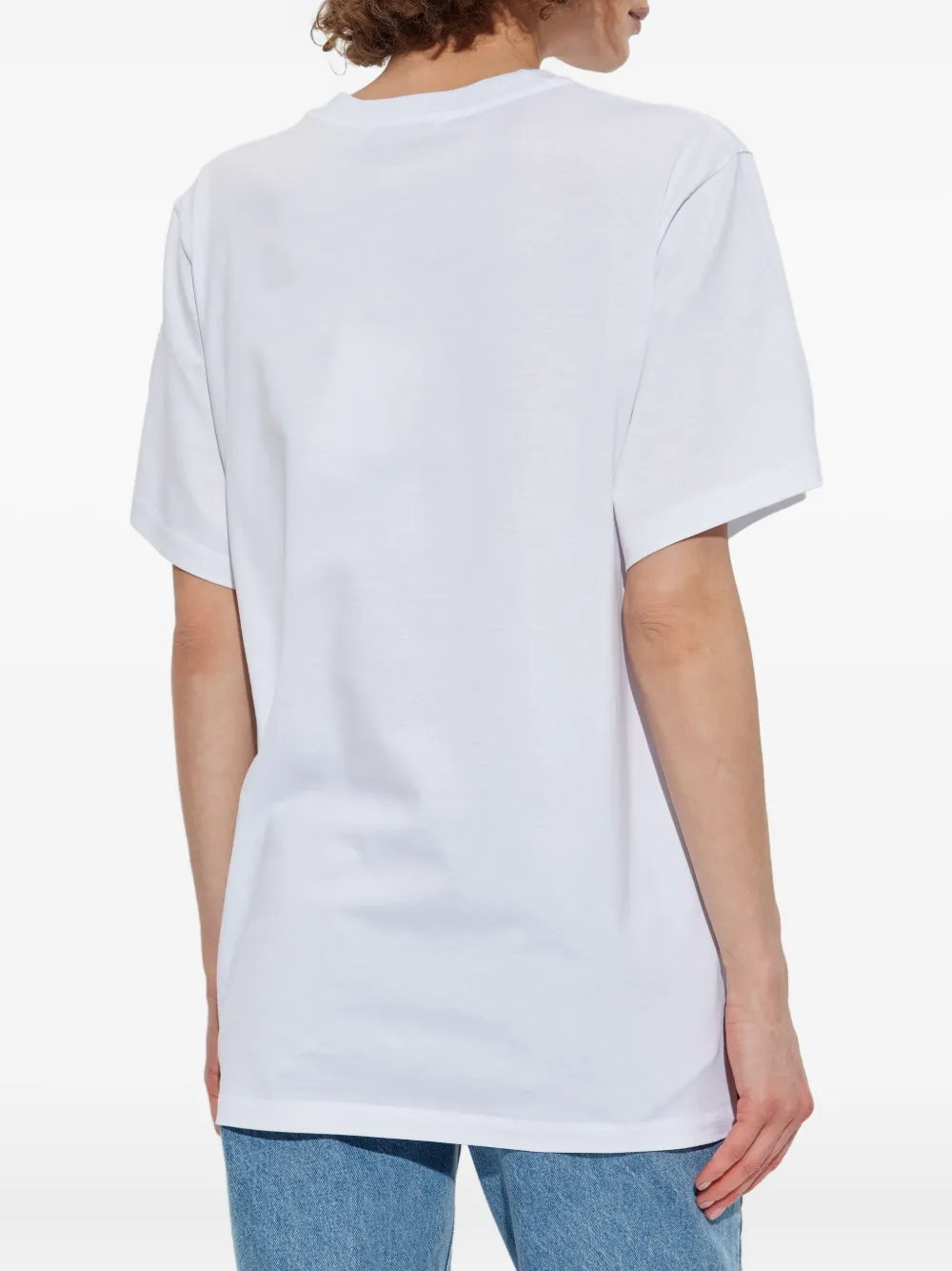 Max Mara Katoenen T-shirt met bloemenprint Wit