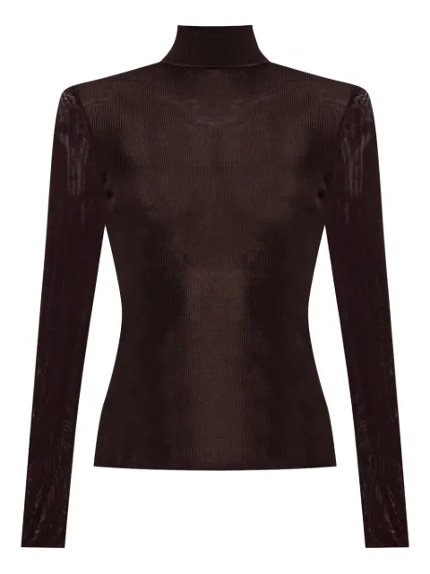 Self-Portrait ribbed turtleneck top