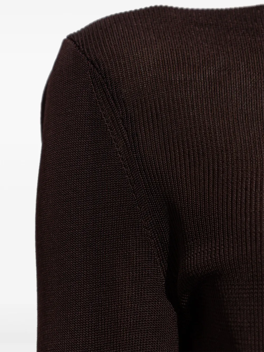 Self-Portrait ribbed turtleneck top Bruin