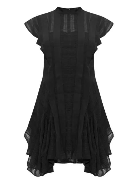 AllSaints Fleur ruffled panelled dress