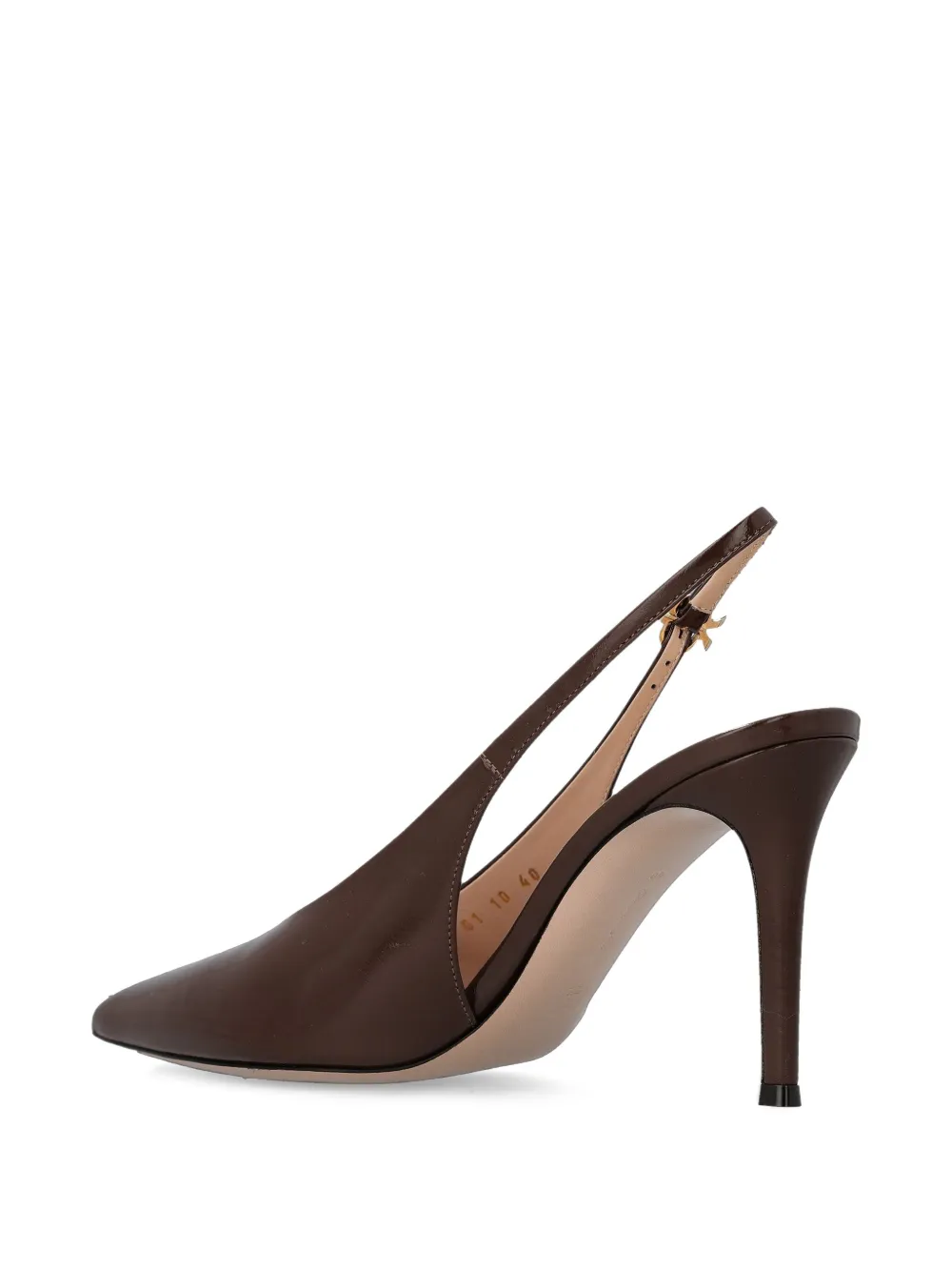 Gianvito Rossi 85mm Robbie slingback pumps Brown