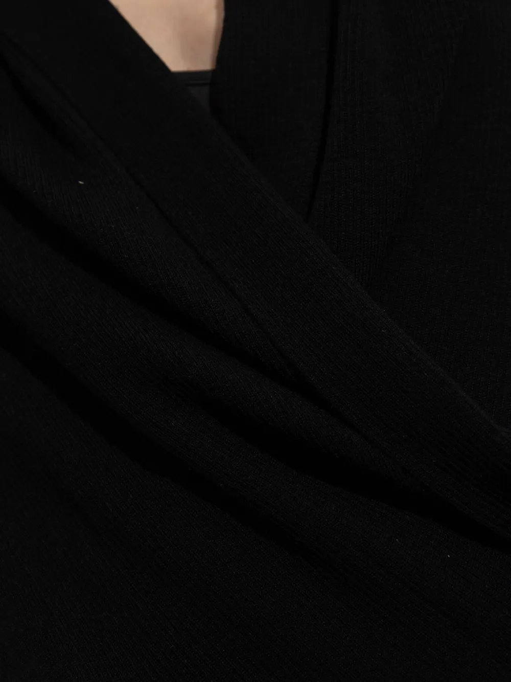AllSaints Wasson geribbeld wikkelvest Zwart
