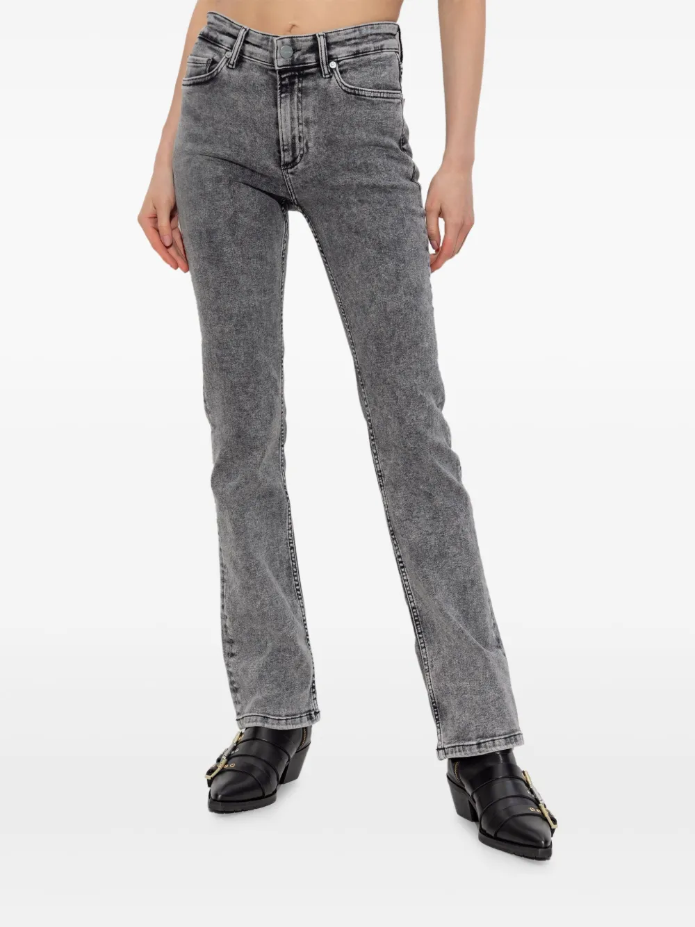 AllSaints Haldan jeans met acid-wassing Grijs