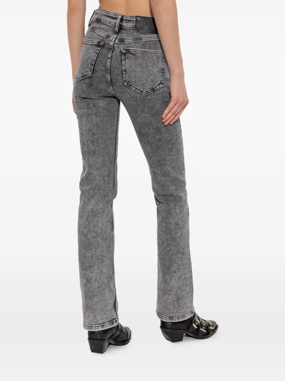 AllSaints Haldan jeans met acid-wassing Grijs