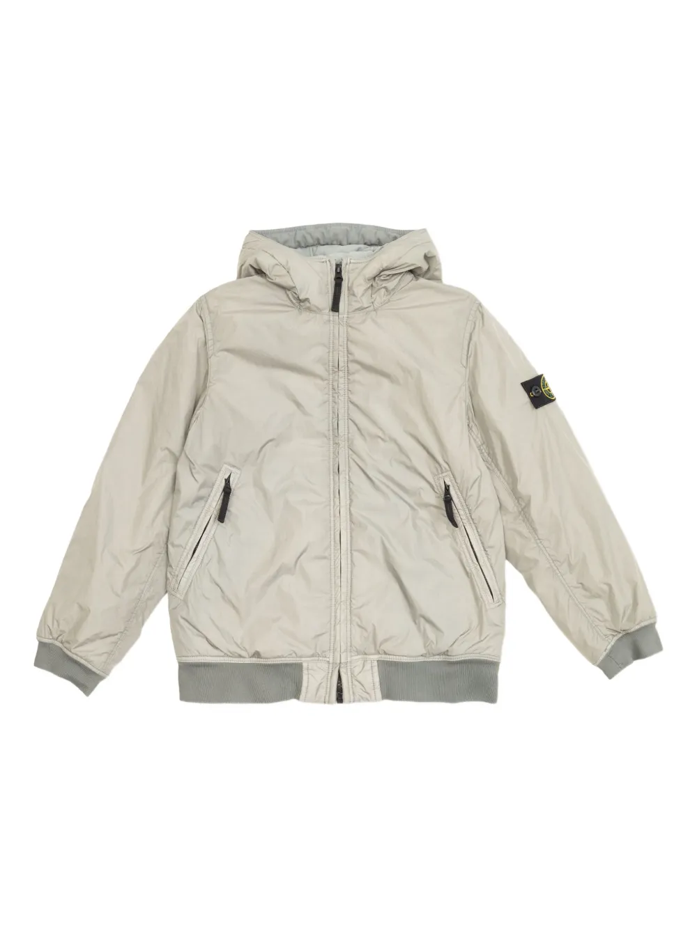 Stone Island Junior hooded Compass-badge jacket Grijs