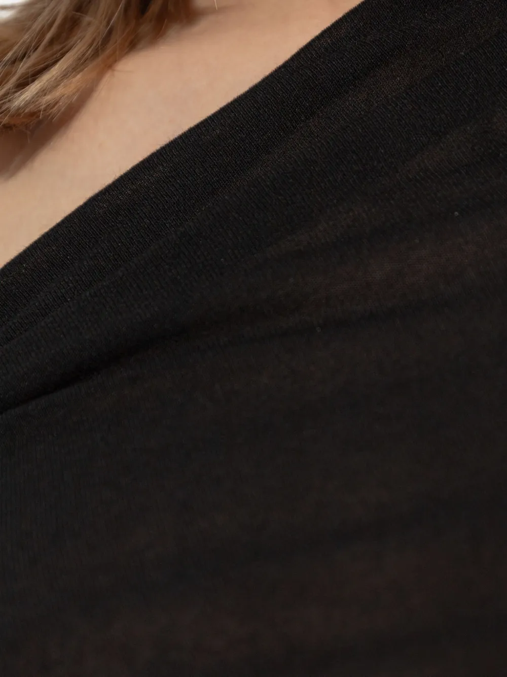 Rick Owens one-shoulder top Zwart