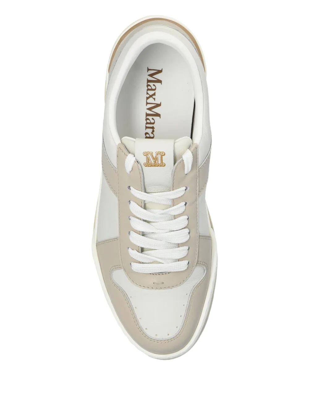 Max Mara Chillblock leren sneakers Wit
