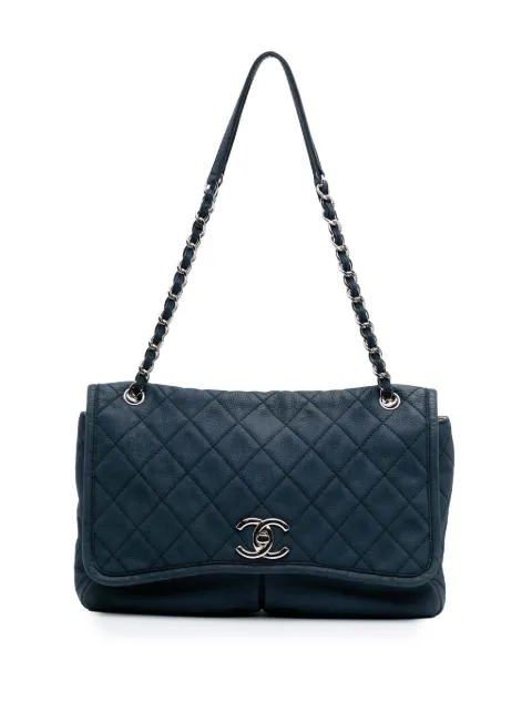 CHANEL Pre-Owned شنطة كتف 'نوبوك ناتشورال بيوتي سبليت بوكيت' كبيرة مبطنة بقلاب 2012