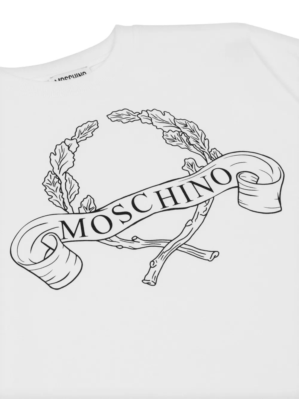 Moschino Kids T-shirt met grafische print Wit