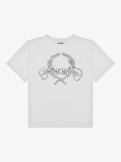 Moschino Kids playera con estampado gráfico