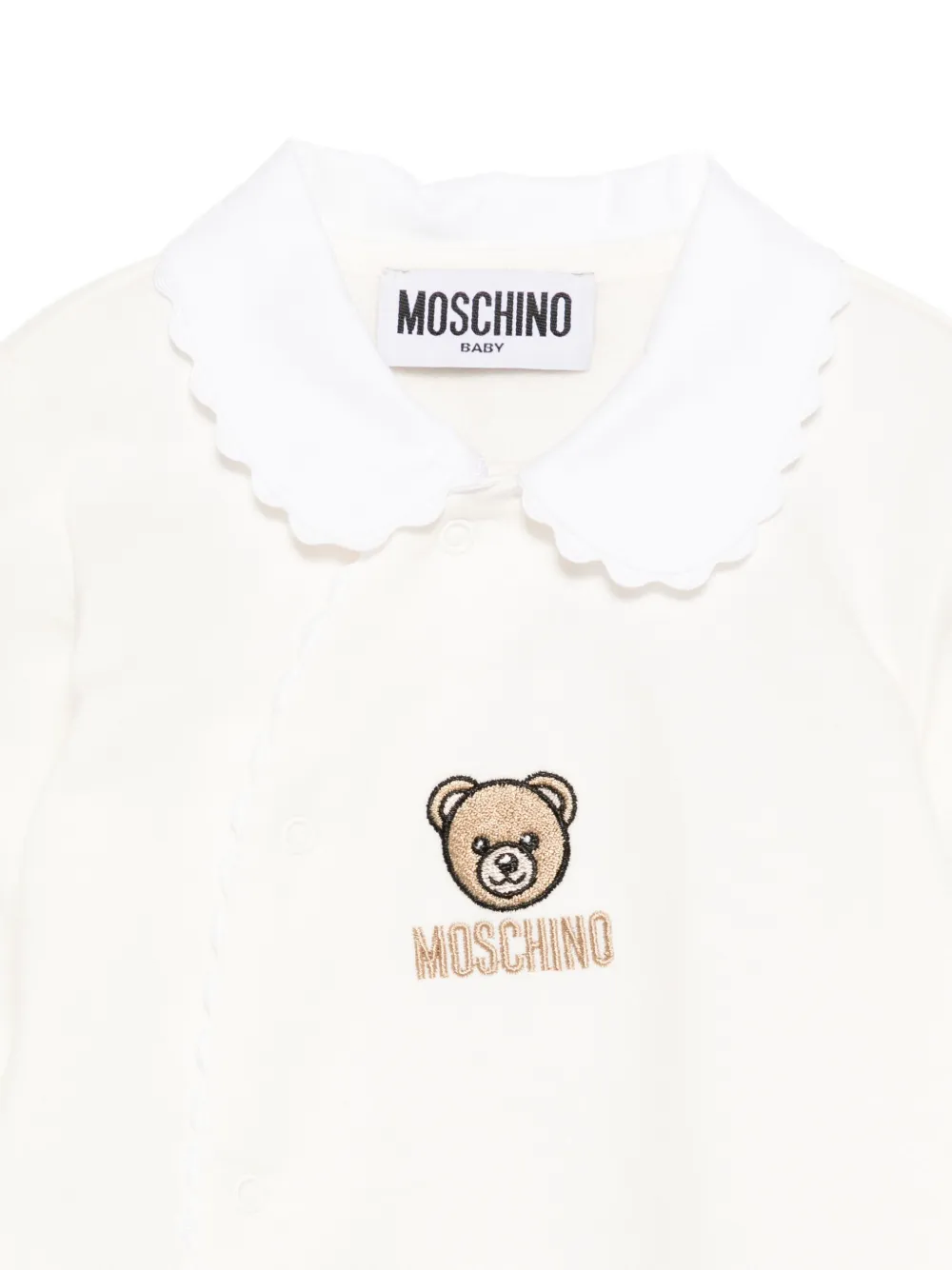 Moschino Kids Babypakjeset met borduurwerk en kraag Wit