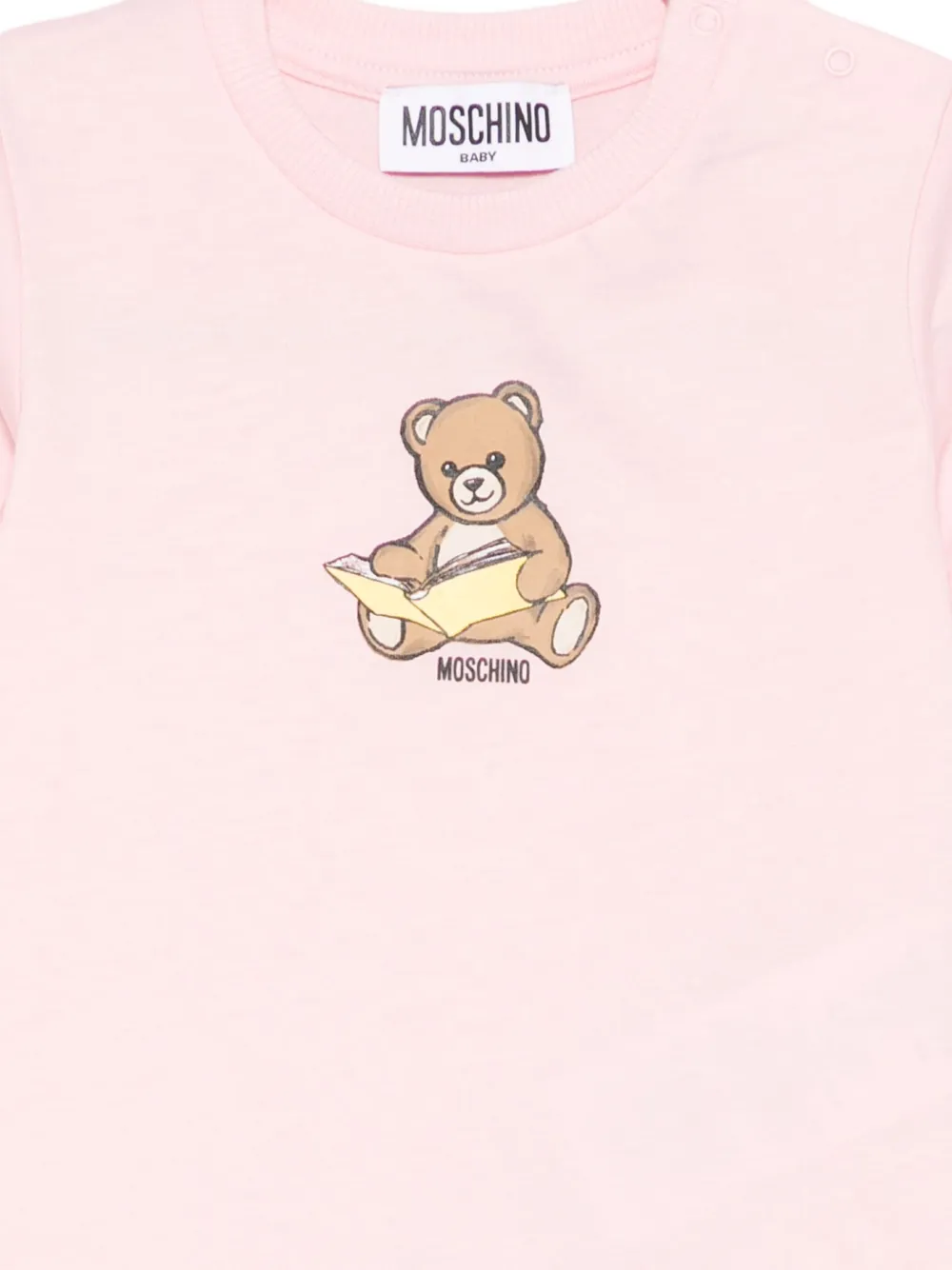Moschino Kids T-shirt met teddybeerprint Roze
