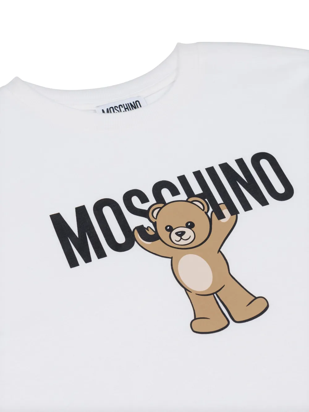 Moschino Kids T-shirt met teddybeerprint Wit