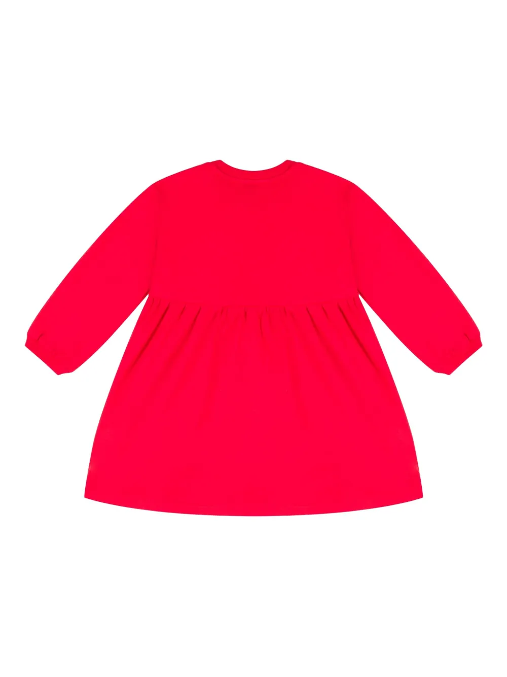Moschino Kids teddy-print long-sleeve dress - Rood