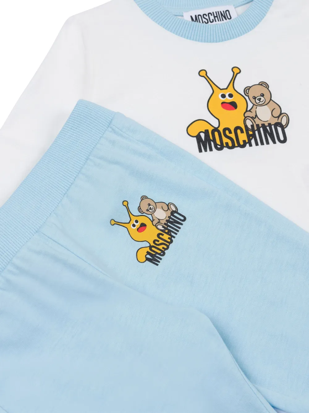 Moschino Kids Trainingspak met print Wit