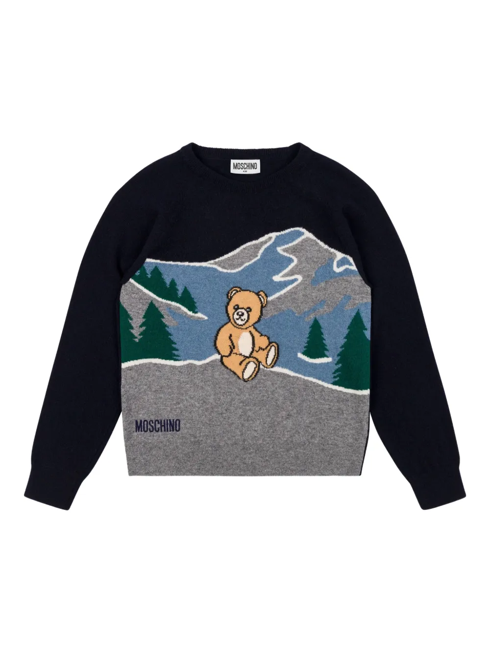 Moschino Kids ベア プルオーバー - 40016 - Blu Moschino Kids ベア プルオーバー - 40016 - Blu