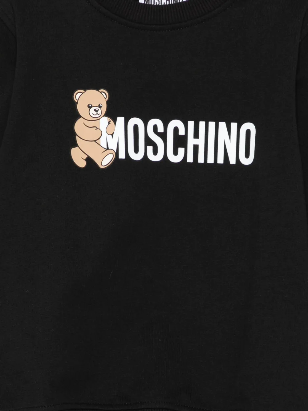 Moschino Kids Sweater met teddybeerprint Zwart