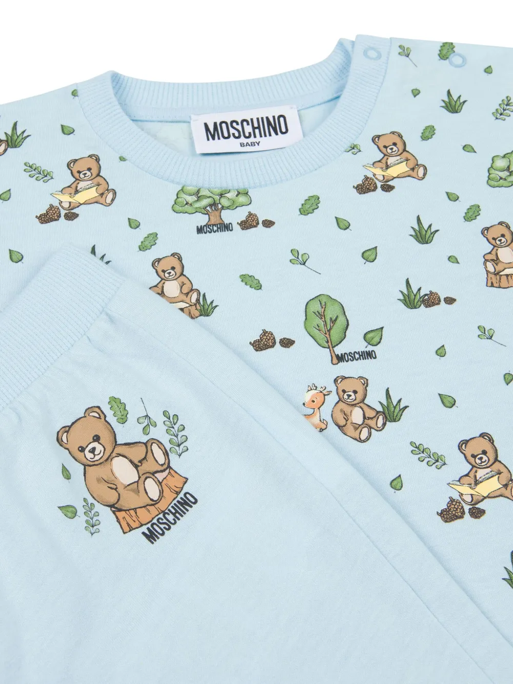 Moschino Kids Katoenen trainingspak Blauw