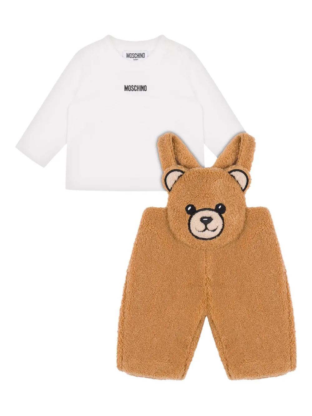 Moschino Kids Set met beer-applicatie Wit