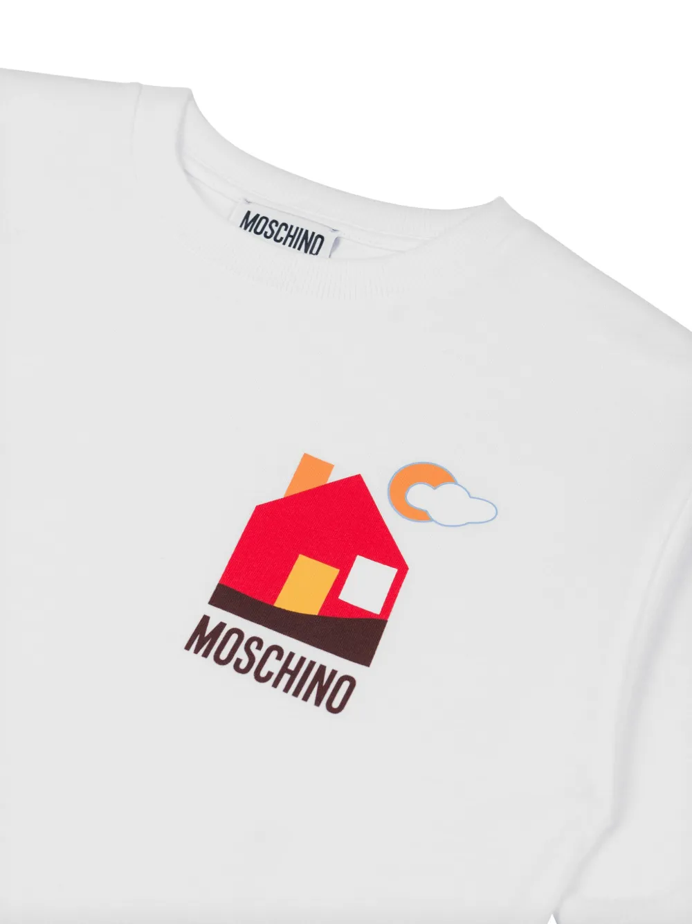 Moschino Kids T-shirt met grafische print Wit