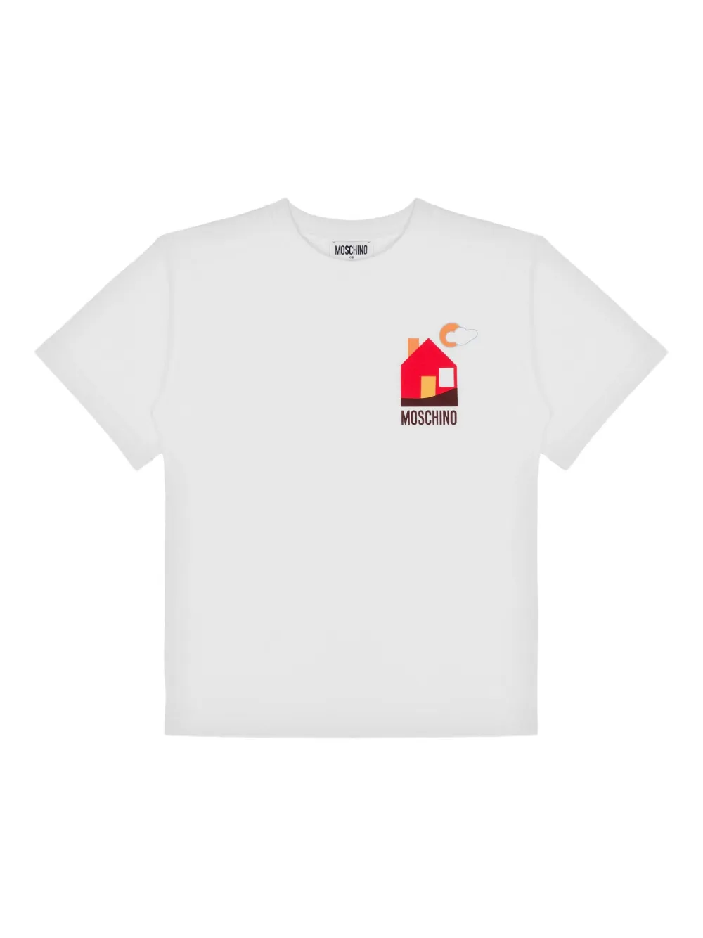 Moschino Kids T-shirt met grafische print Wit