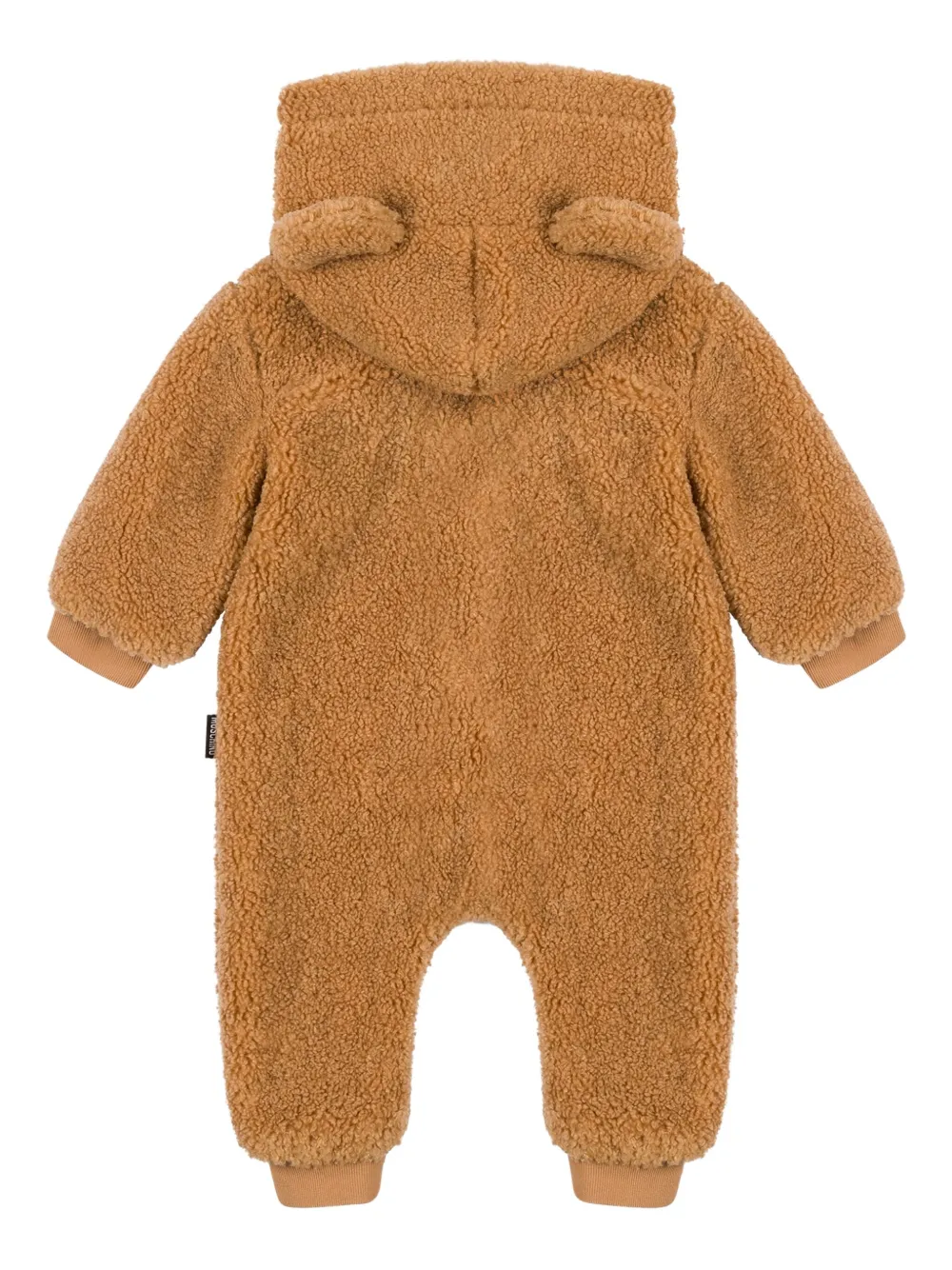 Moschino Kids Jumpsuit van imitatiebont met capuchon Bruin