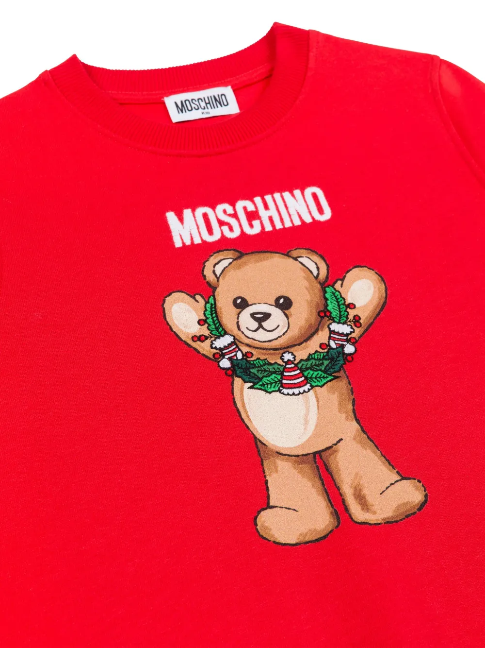Moschino Kids Sweater met beerpatroon Rood