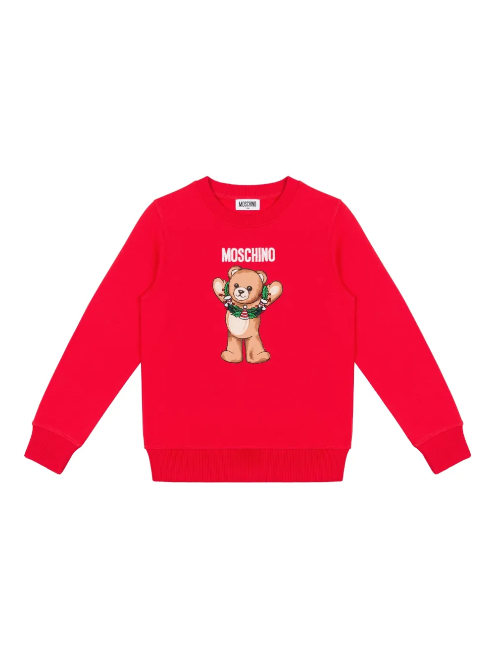 Moschino Kids Sweater met beerpatroon Rood