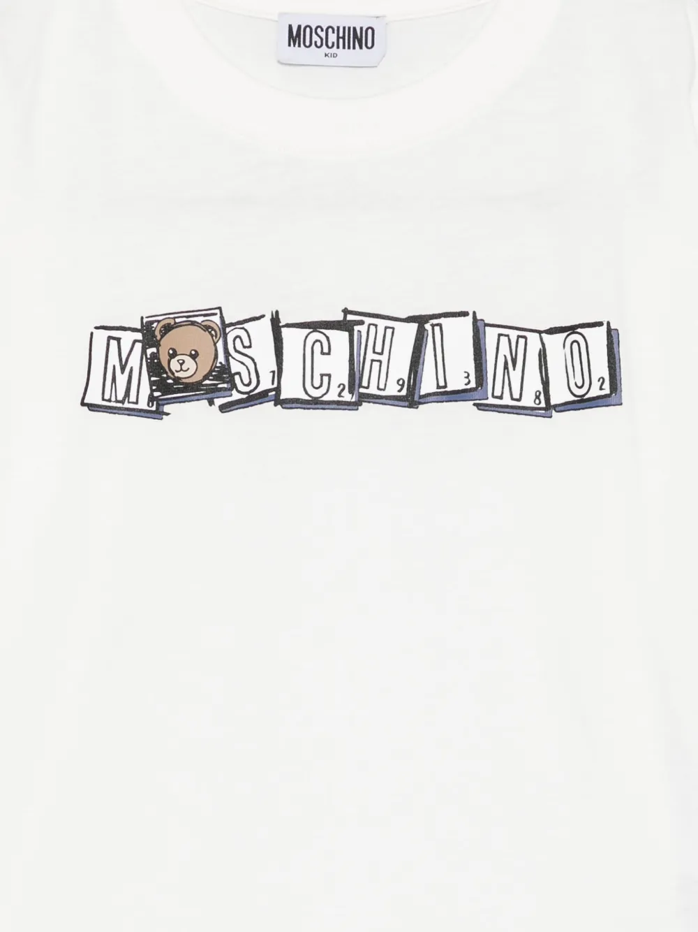 Moschino Kids T-shirt met teddybeerprint Wit